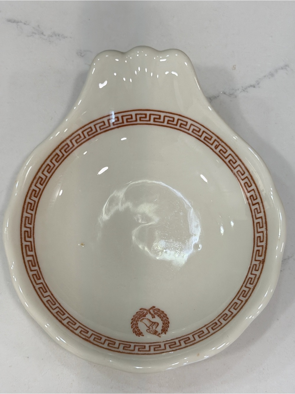 Vintage 1955 NYAC New York Athletic Club Ice Cream Shell Dish Mayer China Troy